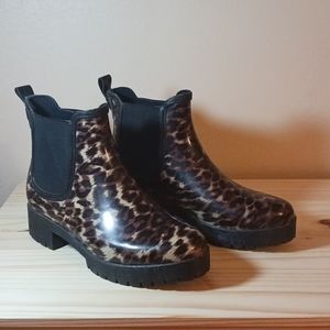 Leopard print Jeffrey Campbell Rain Boots